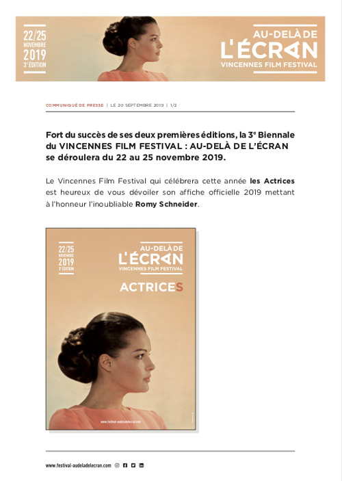 Dossier de presse 2019