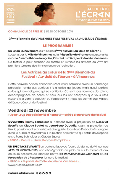 Communiqué de presse 2019